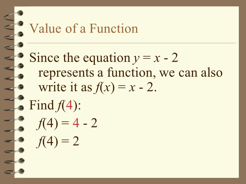 write an equation to represent the function